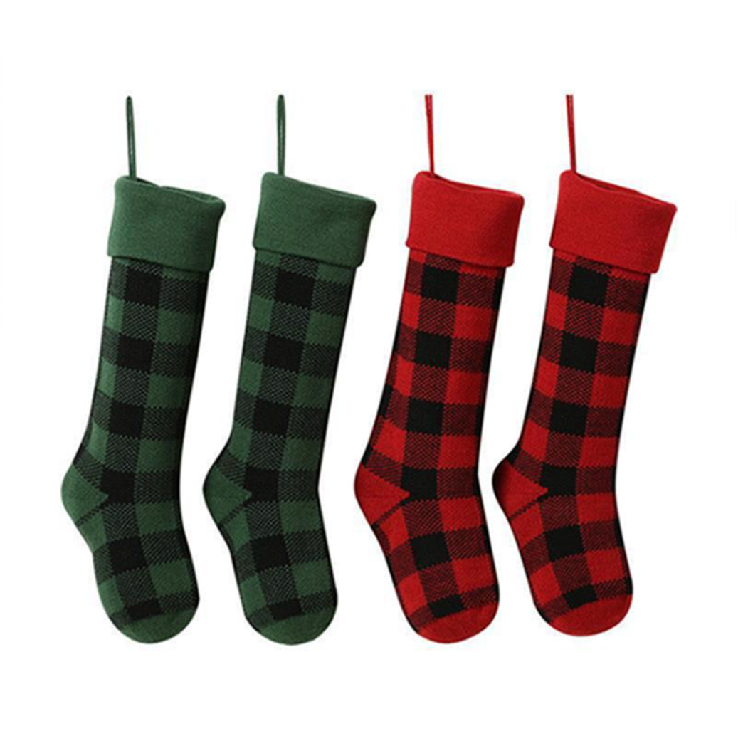 Plaid Christmas Stockings